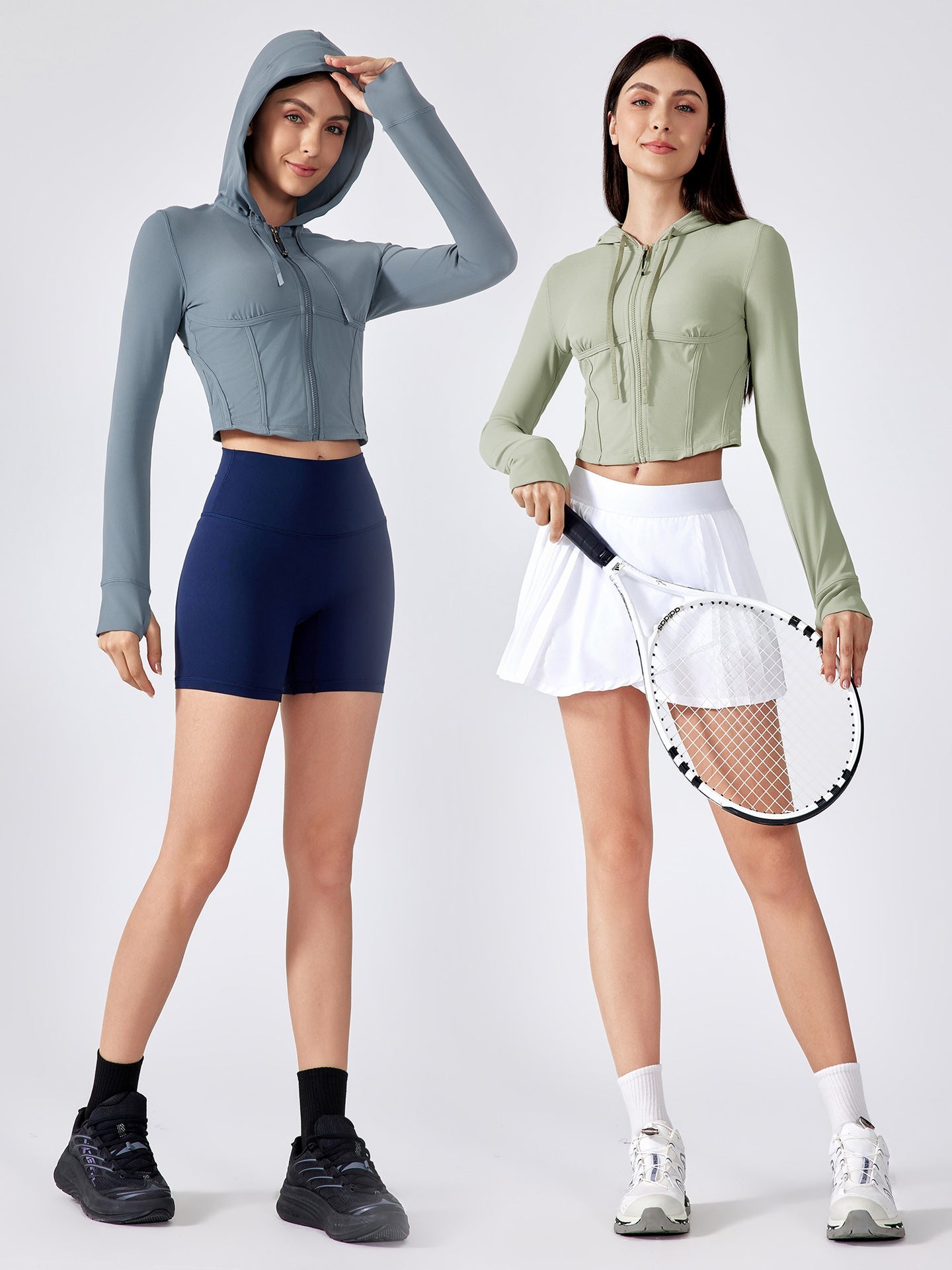 Short Slim Fit Hooded Long Sleeve Coat FYTP6186