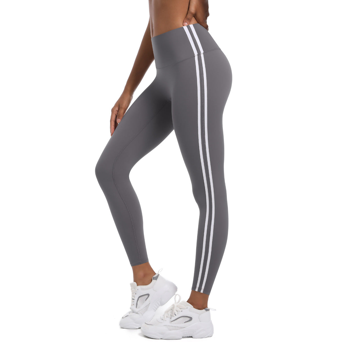 White Stripe Sports Leggings FYLG7203