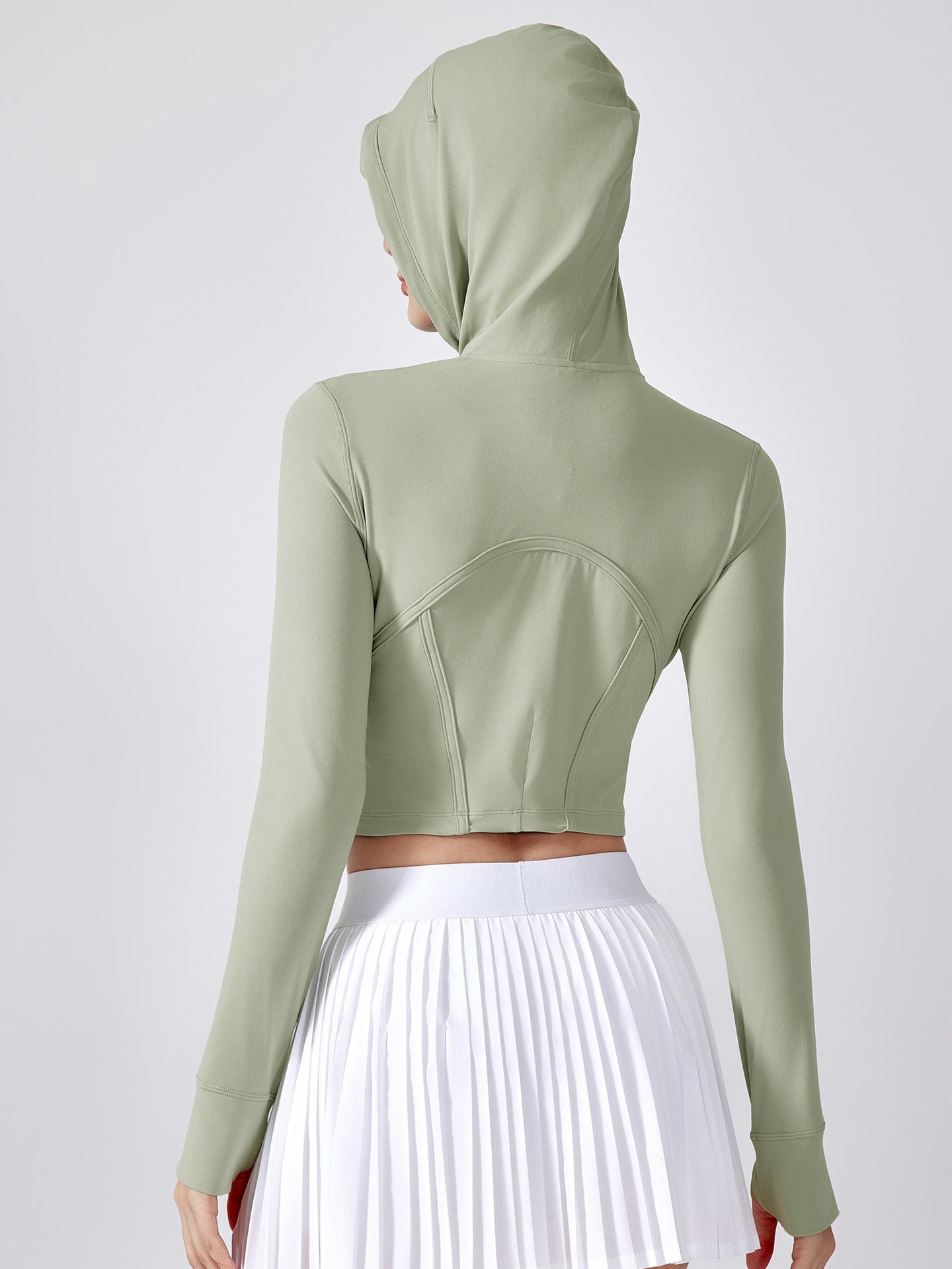 Short Slim Fit Hooded Long Sleeve Coat FYTP6186