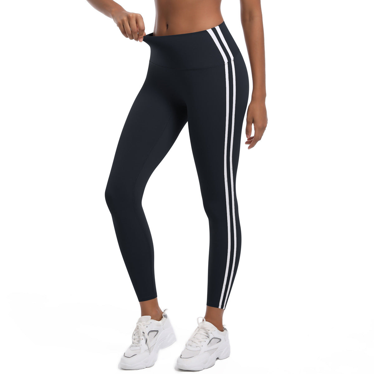 White Stripe Sports Leggings FYLG7203