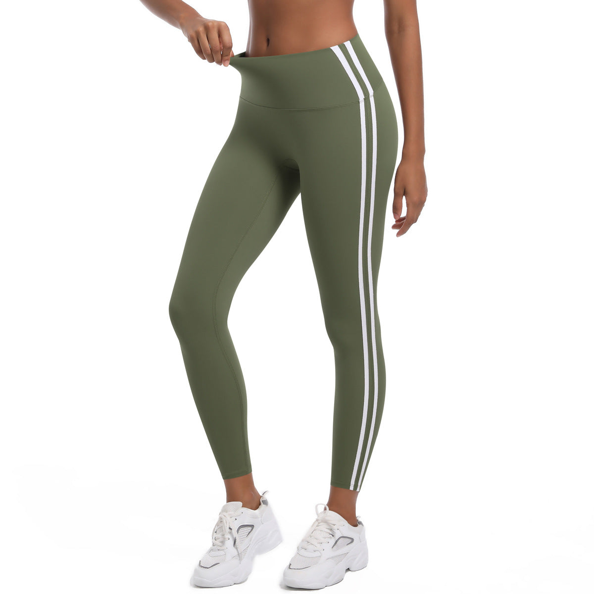 White Stripe Sports Leggings FYLG7203