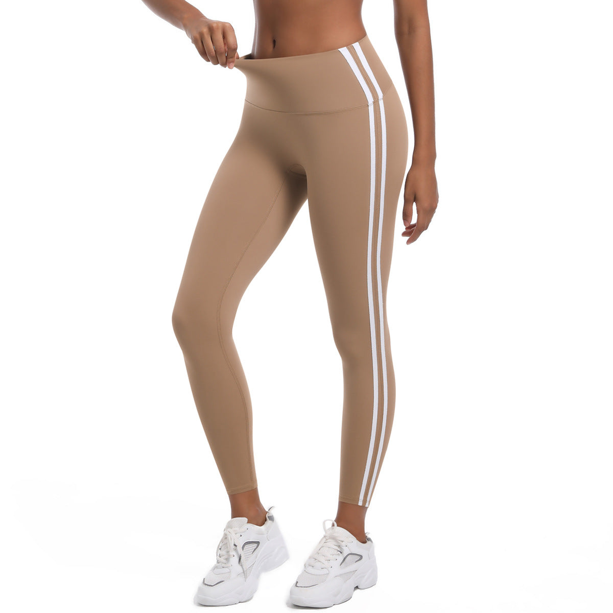 White Stripe Sports Leggings FYLG7203