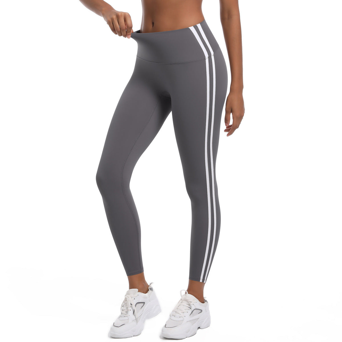 White Stripe Sports Leggings FYLG7203