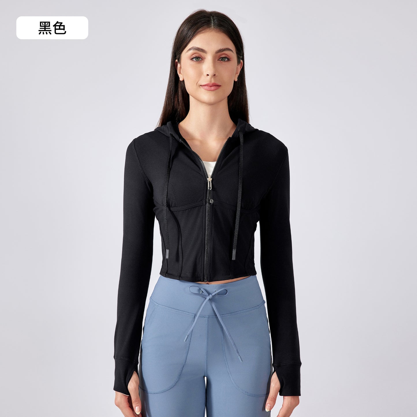 Short Slim Fit Hooded Long Sleeve Coat FYTP6186