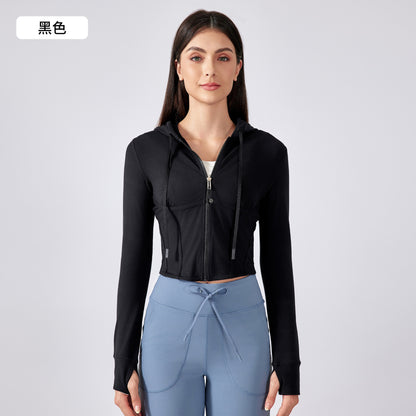 Short Slim Fit Hooded Long Sleeve Coat FYTP6186