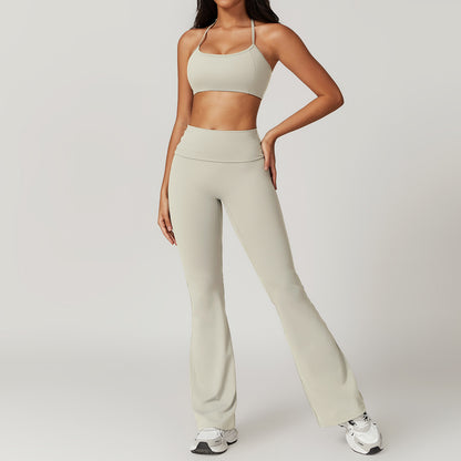 Discover the essence of comfort and style in our yoga wear photo series showcasing trendy sportswear combos FYSE1010