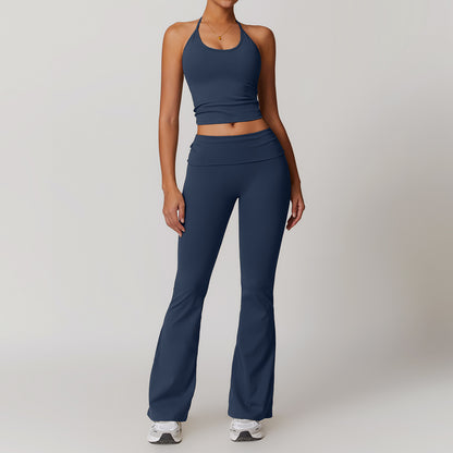 Discover the essence of comfort and style in our yoga wear photo series showcasing trendy sportswear combos FYSE1010