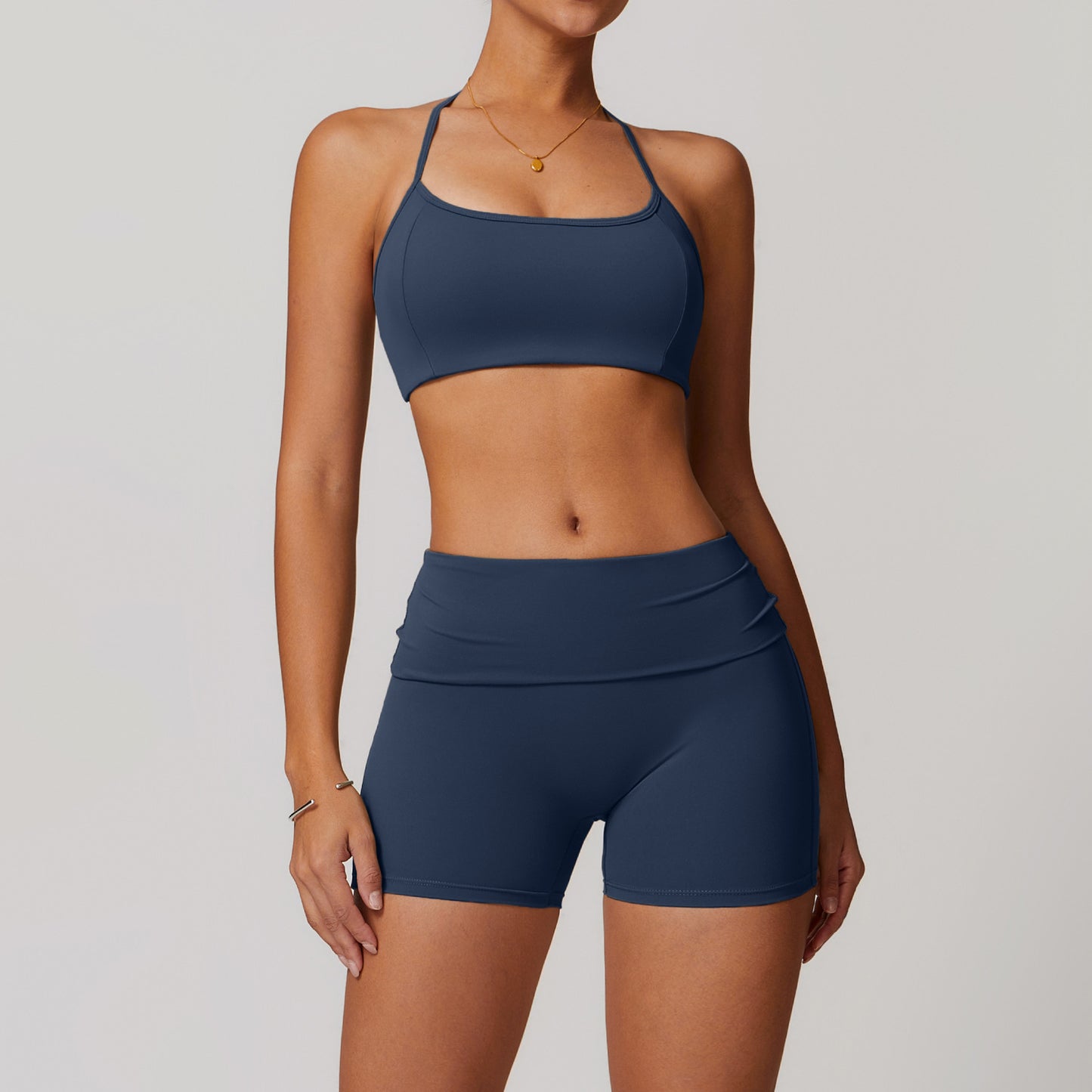Discover the essence of comfort and style in our yoga wear photo series showcasing trendy sportswear combos FYSE1010