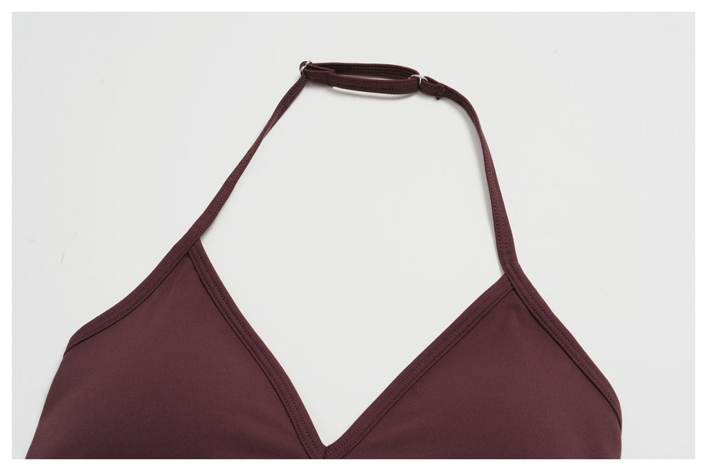 Women’s Halter Sports Bra and High Waist Wide Leg Capri Pants Set