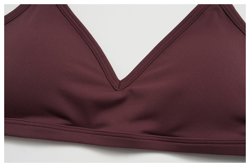 Women’s Halter Sports Bra and High Waist Wide Leg Capri Pants Set