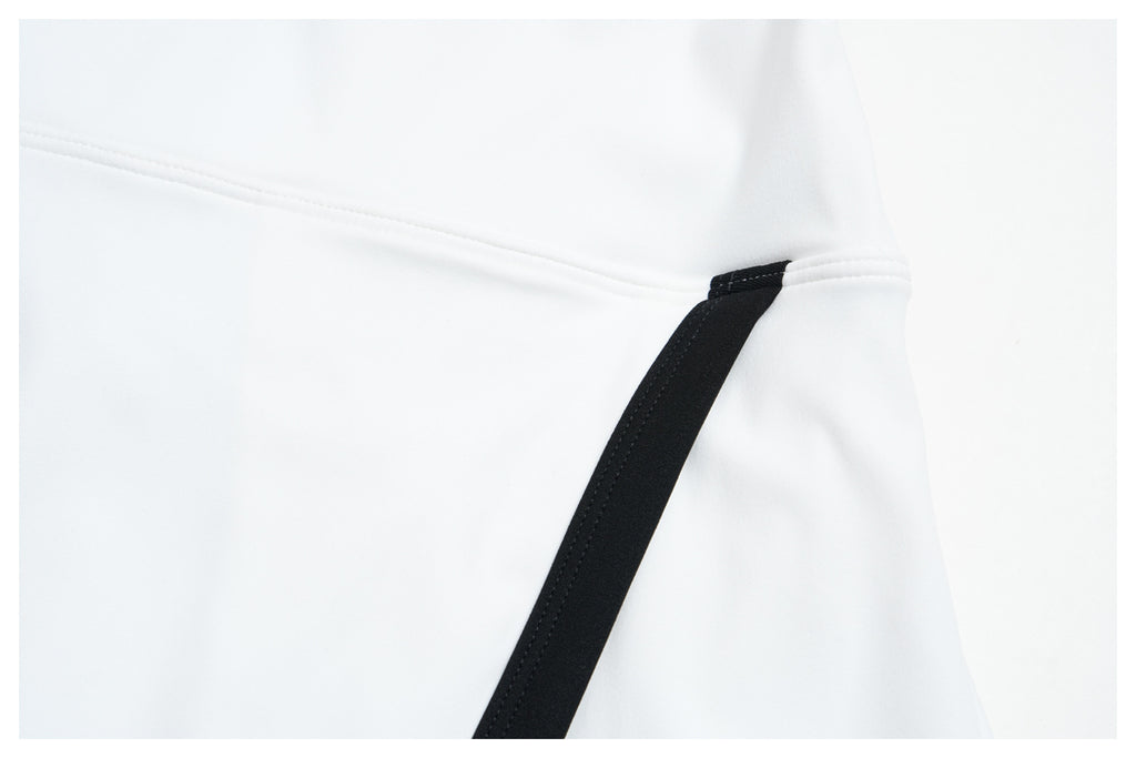 Women’s Tennis Dress with Built-in Shorts & Bra Support – Black & White Contrast Trim Athletic Dress Quick-Dry Workout Dress for Tennis Golf Pickleball & Casual Wear