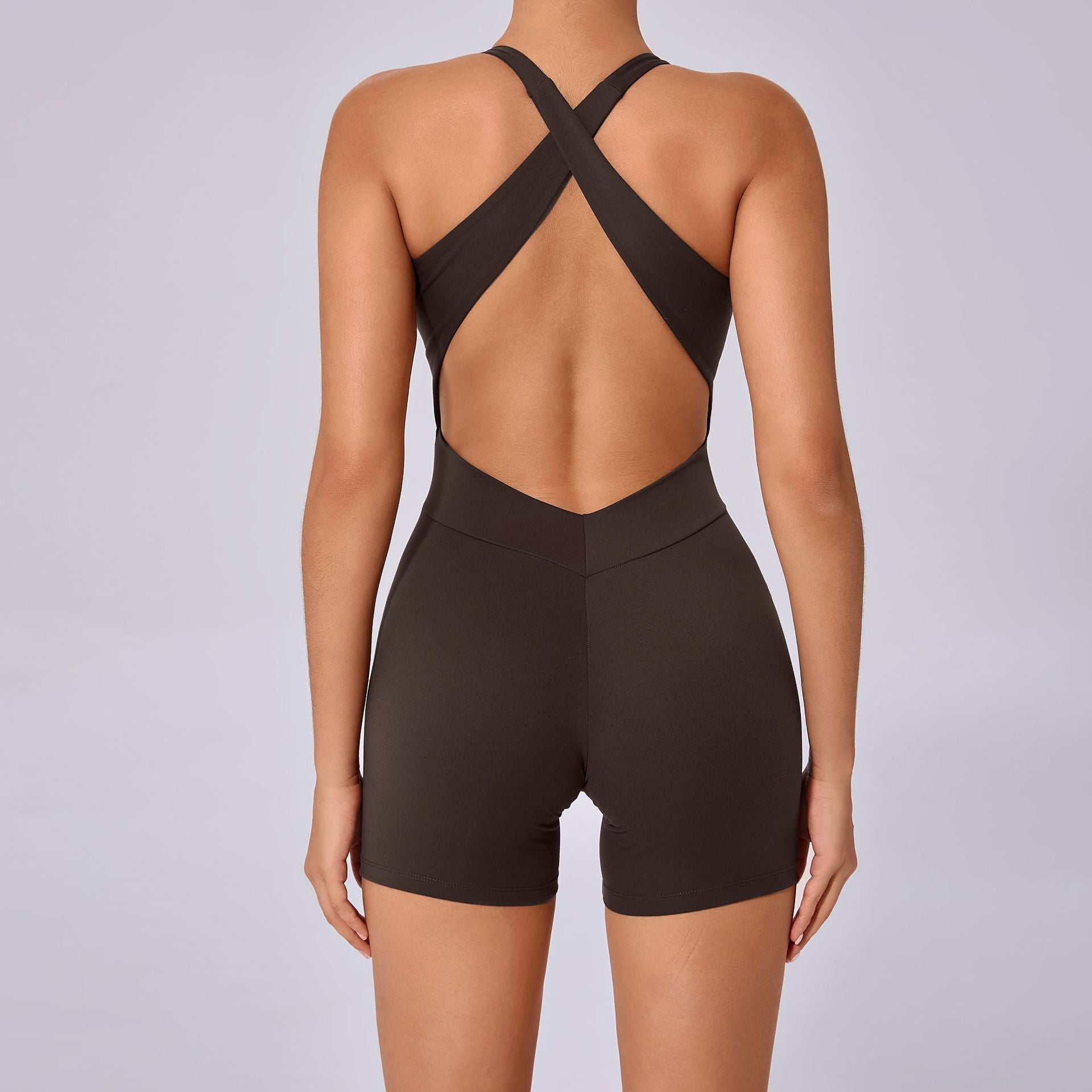 Women Seamless Yoga Bodysuit High Stretch Scoop Neck Sleeveless One Piece Workout Jumpsuit Gym Activewear Wholesale