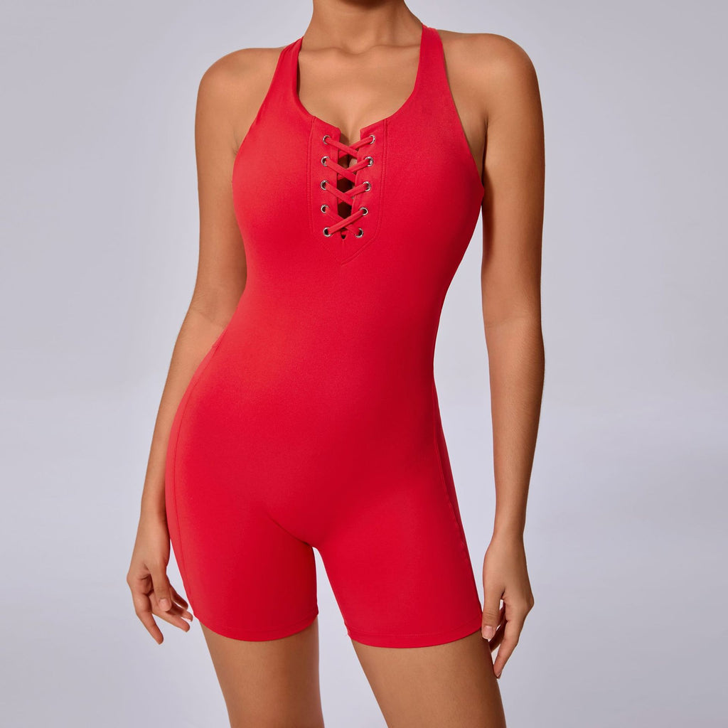 Women Seamless Yoga Bodysuit High Stretch Scoop Neck Sleeveless One Piece Workout Jumpsuit Gym Activewear Wholesale