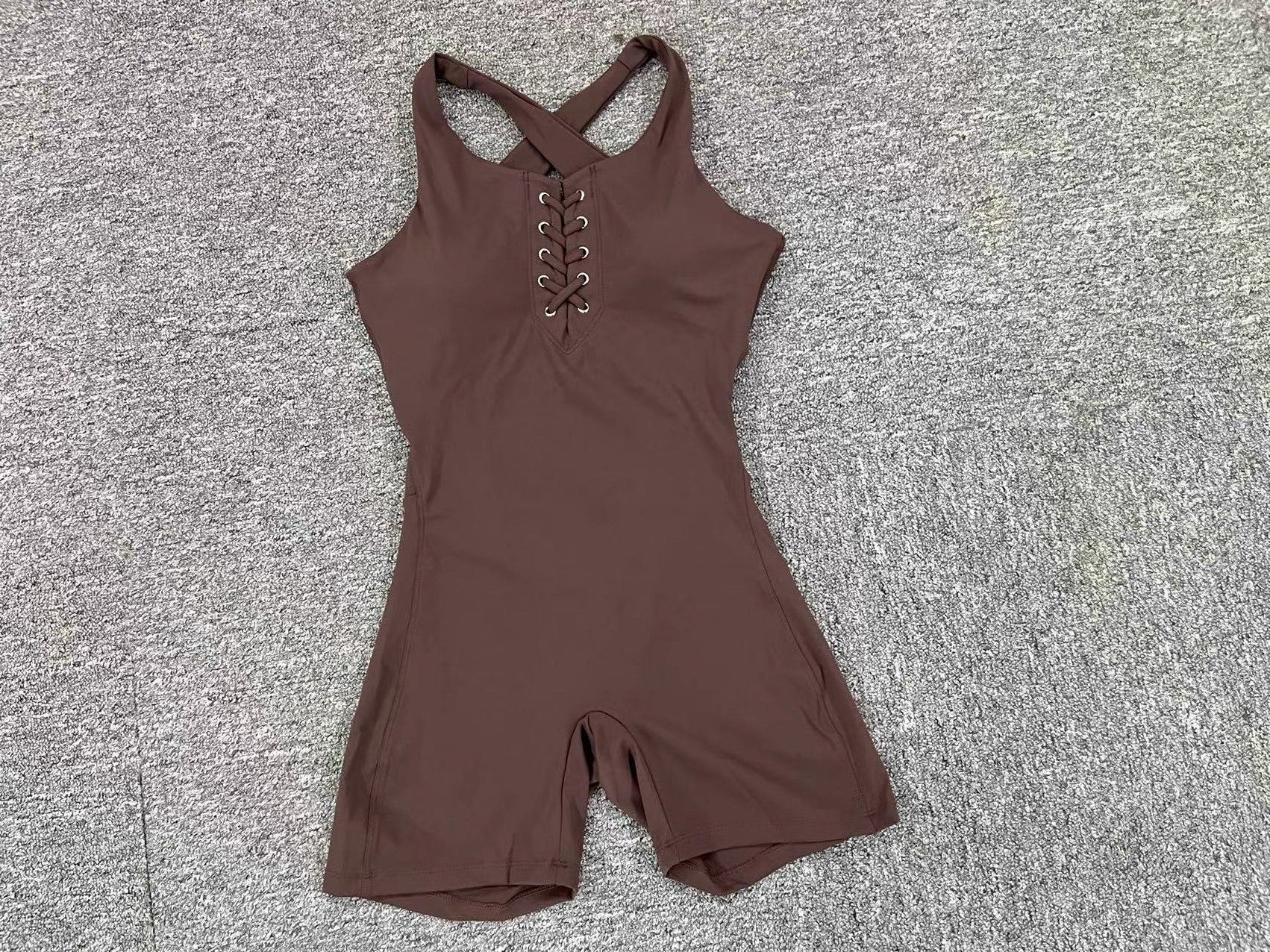 Women Seamless Yoga Bodysuit High Stretch Scoop Neck Sleeveless One Piece Workout Jumpsuit Gym Activewear Wholesale