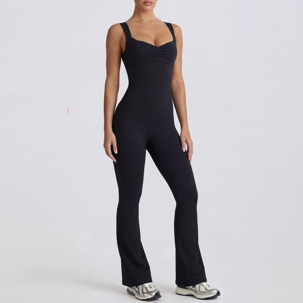 Women Tummy Control Yoga Bodysuit Seamless High Cut Leg One Piece Workout Jumpsuit Body Shaping Romper Wholesale OEM