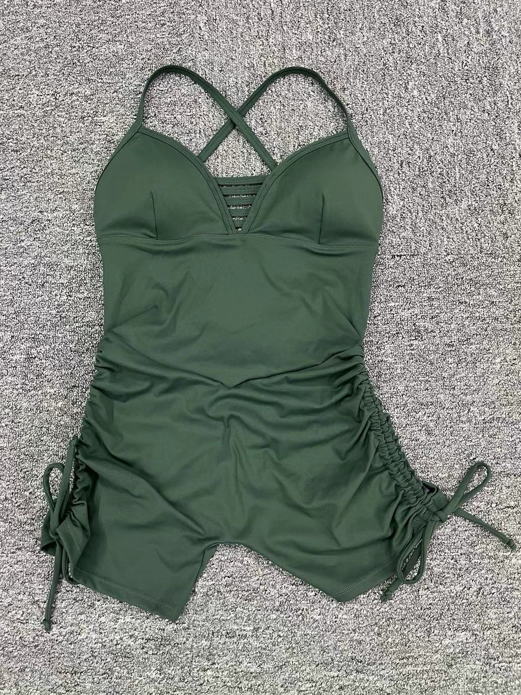 Women Short Yoga Onesie Seamless Ribbed High Cut Leg One Piece Short Bodysuit Workout Jumpsuit Romper Wholesale OEM