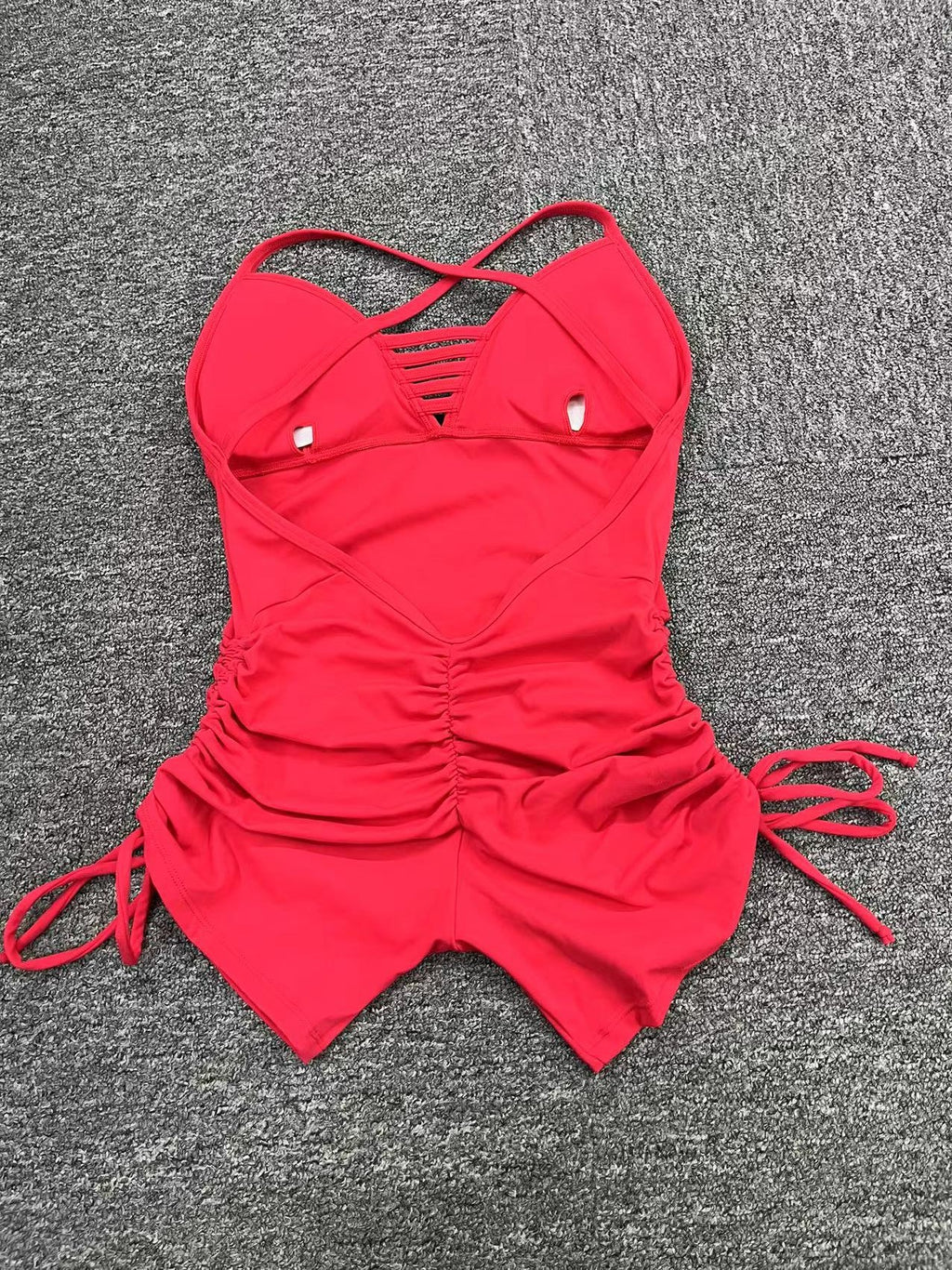 Women Short Yoga Onesie Seamless Ribbed High Cut Leg One Piece Short Bodysuit Workout Jumpsuit Romper Wholesale OEM