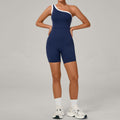 Ladies Short Length Yoga Bodysuit Seamless High Cut Leg One Piece Jumpsuit Short Romper Summer Activewear Custom Bulk