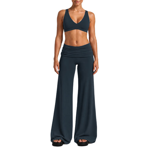 Women 4 Way Stretch Yoga Set High Waist Leggings And Sleeveless Bra Top 2 Piece Seamless Gym Fitness Set Bulk
