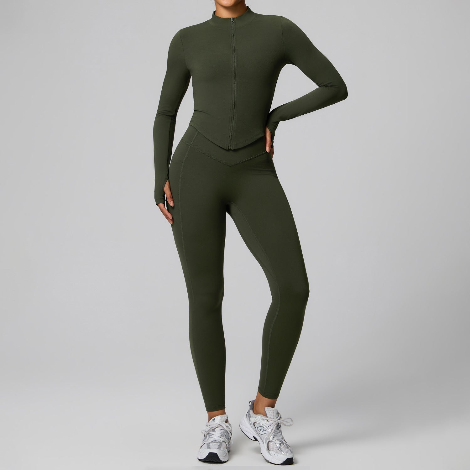Women Short Sleeve Zip Yoga Set Half Zip Ribbed Crop Tee And High Waist Biker Shorts 2 Piece Workout Activewear OEM